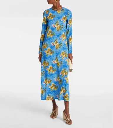 La DoubleJ Swing floral midi dress | Thumbnail 2