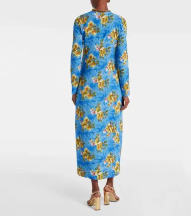 La DoubleJ Swing floral midi dress | Thumbnail 4