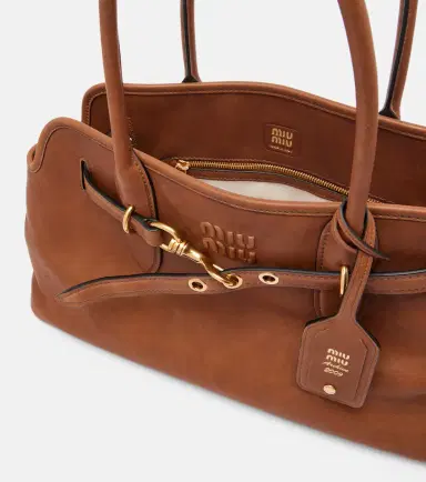 Miu Miu Aventure Large leather tote bag | Thumbnail 6 Miu Miu Aventure Large leather tote bag | Thumbnail 6