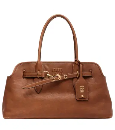 Miu Miu Aventure Large leather tote bag | Thumbnail 1 Miu Miu Aventure Large leather tote bag | Thumbnail 1
