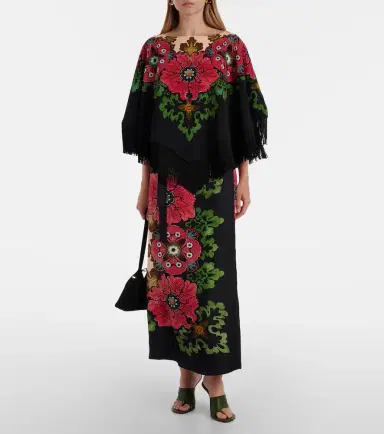 La DoubleJ Sarong floral silk twill wrap skirt | Thumbnail 2