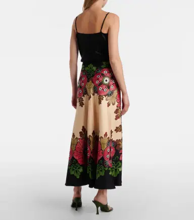 La DoubleJ Sarong floral silk twill wrap skirt | Thumbnail 3