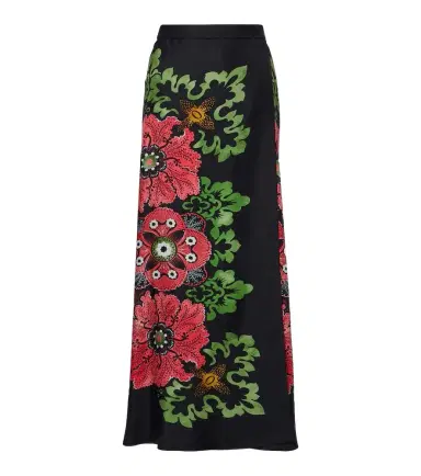 La DoubleJ Sarong floral silk twill wrap skirt | Thumbnail 1
