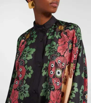 La DoubleJ Foulard printed silk twill shirt | Thumbnail 3