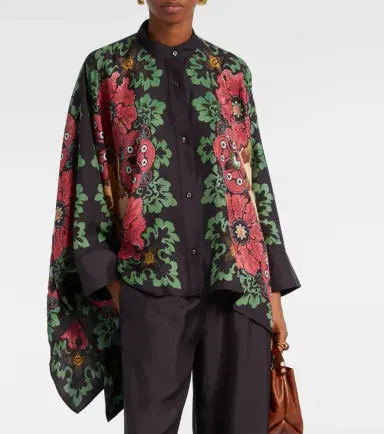La DoubleJ Foulard printed silk twill shirt | Thumbnail 6