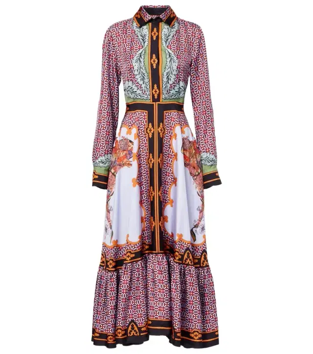 La DoubleJ San Pietro printed silk maxi dress