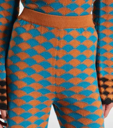 La DoubleJ Intarsia knitted straight wool pants | Thumbnail 2