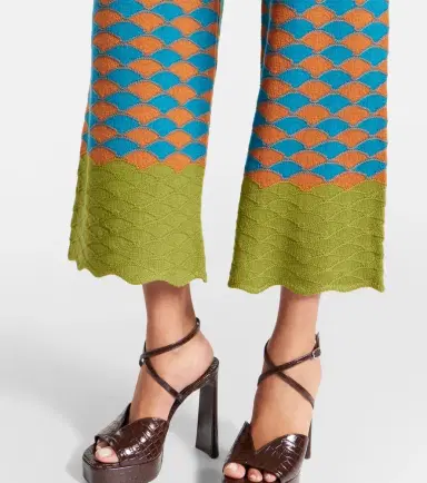 La DoubleJ Intarsia knitted straight wool pants | Thumbnail 5