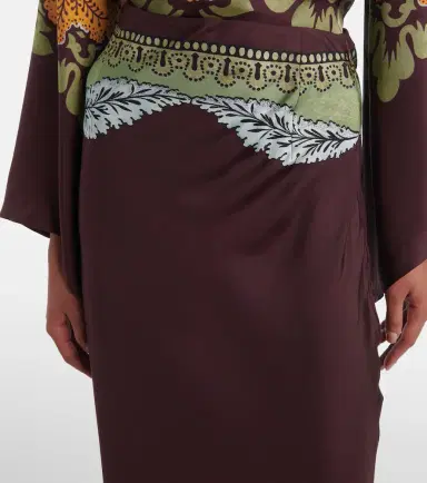 La DoubleJ Sleek Placée silk maxi skirt | Thumbnail 4