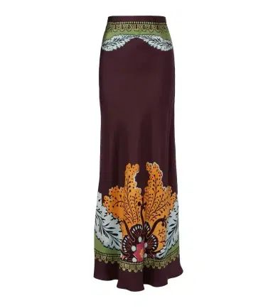 La DoubleJ Sleek Placée silk maxi skirt | Thumbnail 1