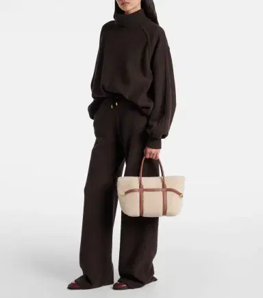 Loro Piana Ghiera Small shearling-trimmed tote bag | Thumbnail 5 Loro Piana Ghiera Small shearling-trimmed tote bag | Thumbnail 5