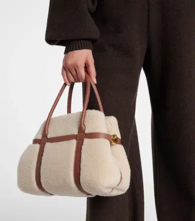 Loro Piana Ghiera Small shearling-trimmed tote bag | Thumbnail 6 Loro Piana Ghiera Small shearling-trimmed tote bag | Thumbnail 6