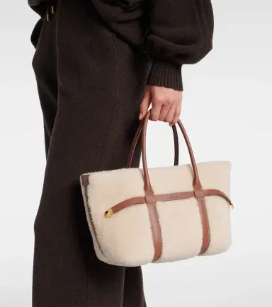 Loro Piana Ghiera Small shearling-trimmed tote bag | Thumbnail 7 Loro Piana Ghiera Small shearling-trimmed tote bag | Thumbnail 7