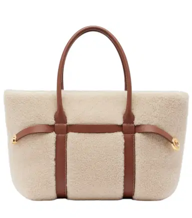 Loro Piana Ghiera Small shearling-trimmed tote bag | Thumbnail 1 Loro Piana Ghiera Small shearling-trimmed tote bag | Thumbnail 1