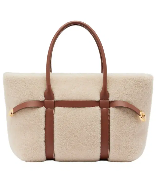 Loro Piana Ghiera Small shearling-trimmed tote bag