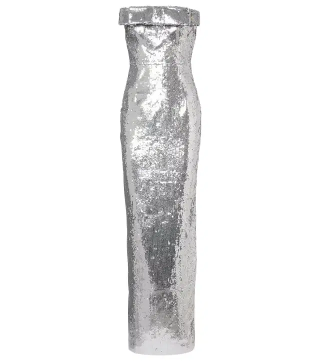 The New Arrivals Ilkyaz Ozel Sisu bow-detail sequined gown