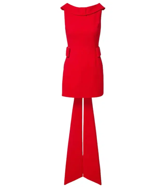 The New Arrivals Ilkyaz Ozel Daphne bow-detail crêpe minidress
