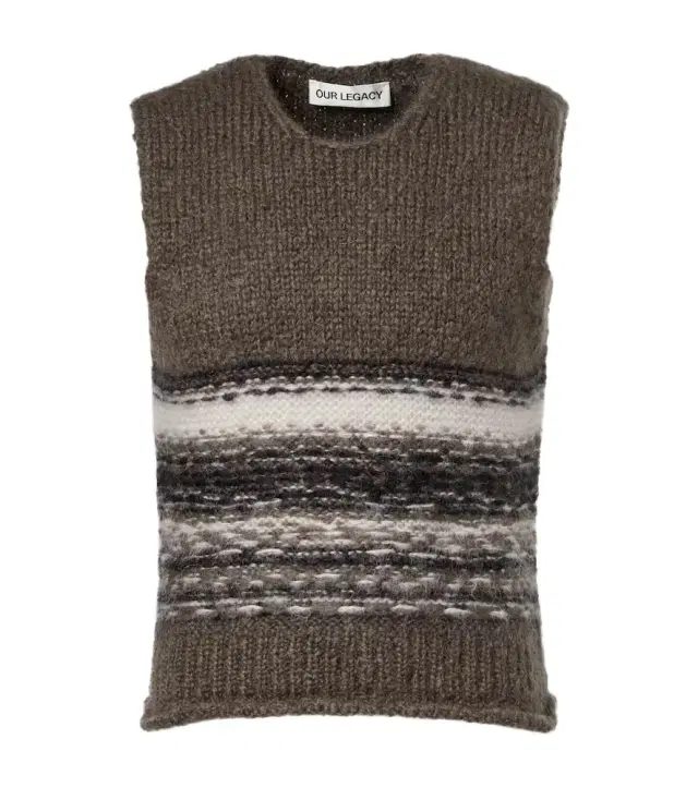 Our Legacy Pleaser striped wool and mohair sweater vest