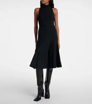 Alaïa Alaïa Ribbed-knit turtleneck midi dress | Thumbnail 2 Alaïa Alaïa Ribbed-knit turtleneck midi dress | Thumbnail 2