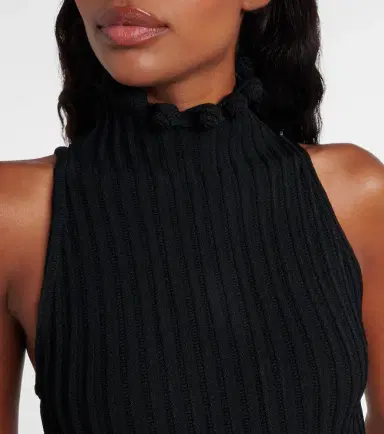 Alaïa Alaïa Ribbed-knit turtleneck midi dress | Thumbnail 3 Alaïa Alaïa Ribbed-knit turtleneck midi dress | Thumbnail 3