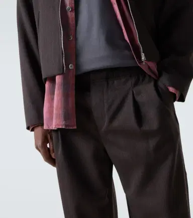 Our Legacy Leisure mid-rise wide-leg wool pants | Thumbnail 3