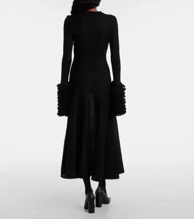 Alaïa Alaïa Ruffled mohair-blend midi dress | Thumbnail 2