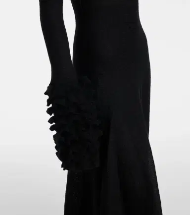 Alaïa Alaïa Ruffled mohair-blend midi dress | Thumbnail 6