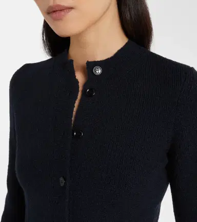 Alaïa Alaïa Cropped wool and silk-blend cardigan | Thumbnail 4 Alaïa Alaïa Cropped wool and silk-blend cardigan | Thumbnail 4