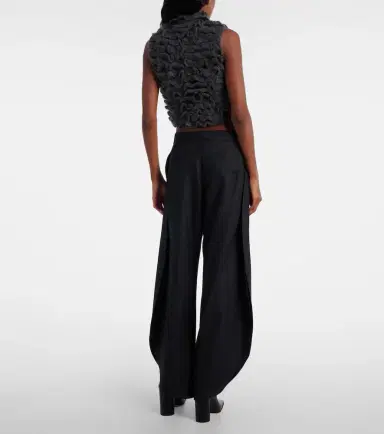 Alaïa Alaïa Ruffled mohair-blend turtleneck top | Thumbnail 5