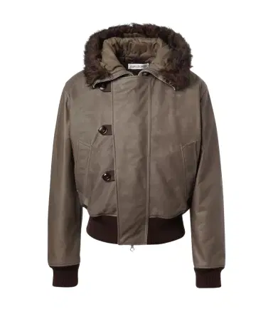 Our Legacy Compel shearling-trimmed leather jacket | Thumbnail 1 Our Legacy Compel shearling-trimmed leather jacket | Thumbnail 1