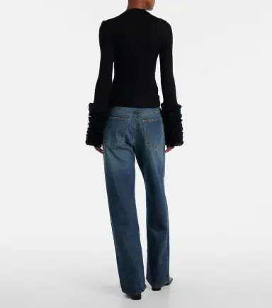 Alaïa Alaïa Ruffled sheer mohair-blend top | Thumbnail 3 Alaïa Alaïa Ruffled sheer mohair-blend top | Thumbnail 3