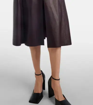 Alaïa Alaïa Low-rise leather midi skirt | Thumbnail 2