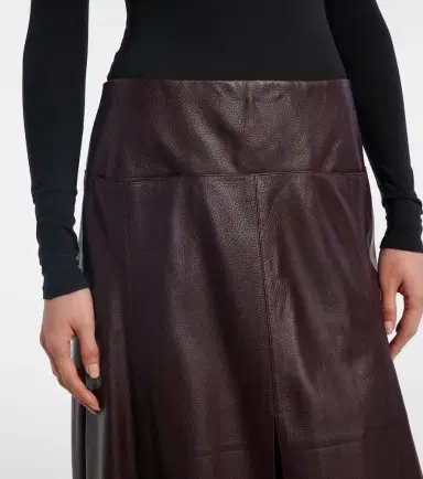Alaïa Alaïa Low-rise leather midi skirt | Thumbnail 5