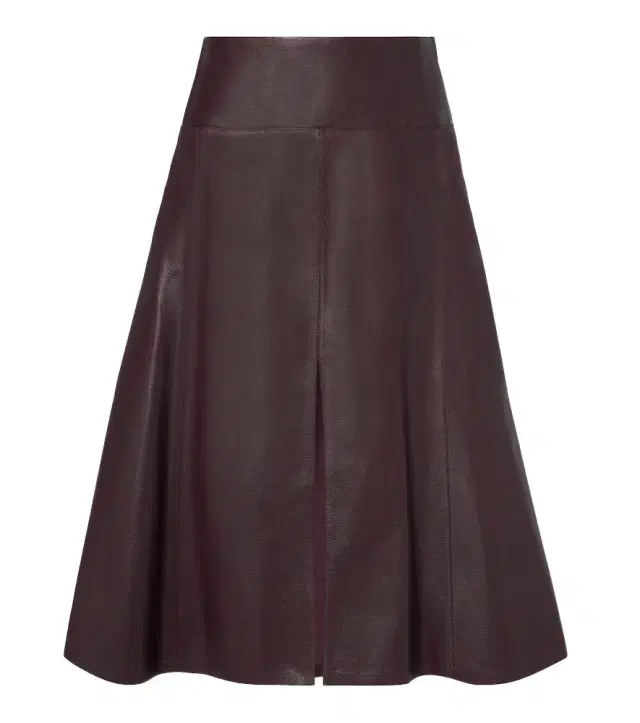 Alaia Alaïa Low-rise leather midi skirt