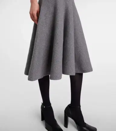 Alaïa Alaïa Cashmere-blend midi skirt | Thumbnail 2