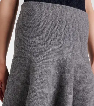 Alaïa Alaïa Cashmere-blend midi skirt | Thumbnail 4