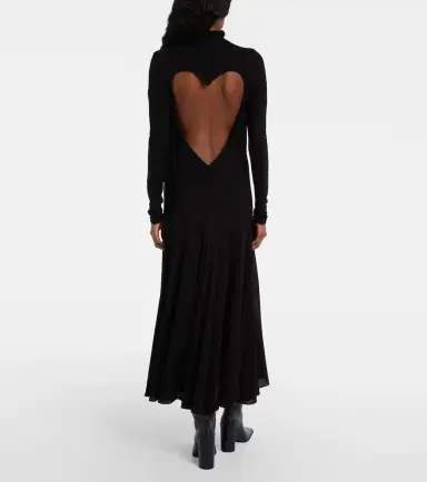 Alaïa Alaïa Heart cutout jersey midi dress | Thumbnail 4