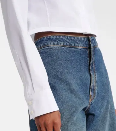 Alaïa Alaïa Cropped cotton poplin shirt | Thumbnail 2