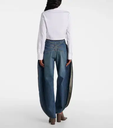 Alaïa Alaïa Cropped cotton poplin shirt | Thumbnail 4