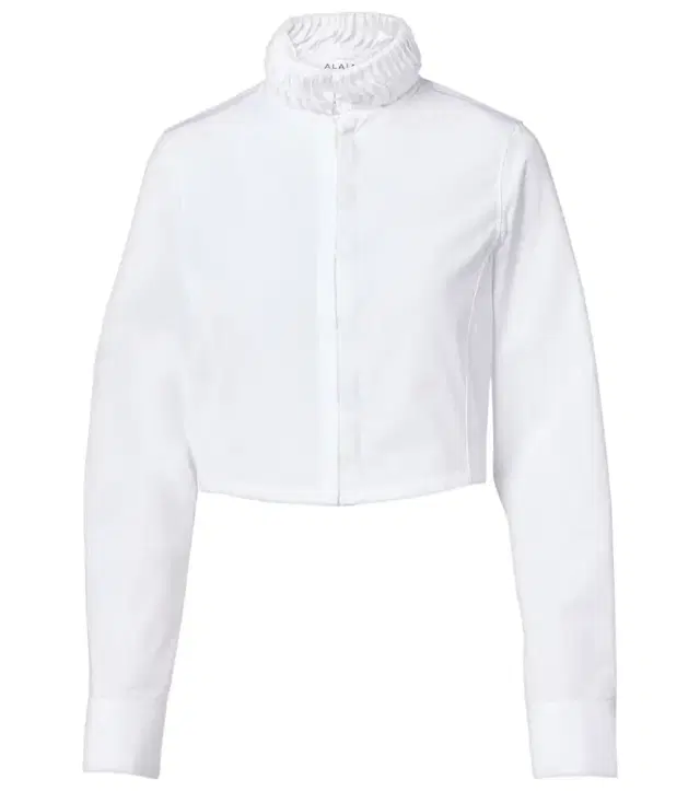 Alaïa Cropped cotton poplin shirt
