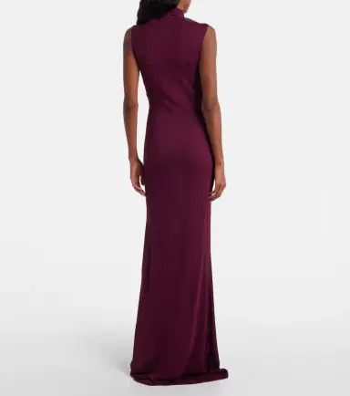 Alaïa Alaïa Bow-detail halterneck jersey gown | Thumbnail 4