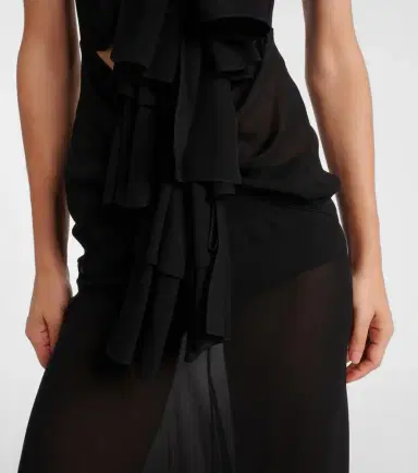 Alaïa Alaïa Cutout ruffled jersey gown | Thumbnail 6