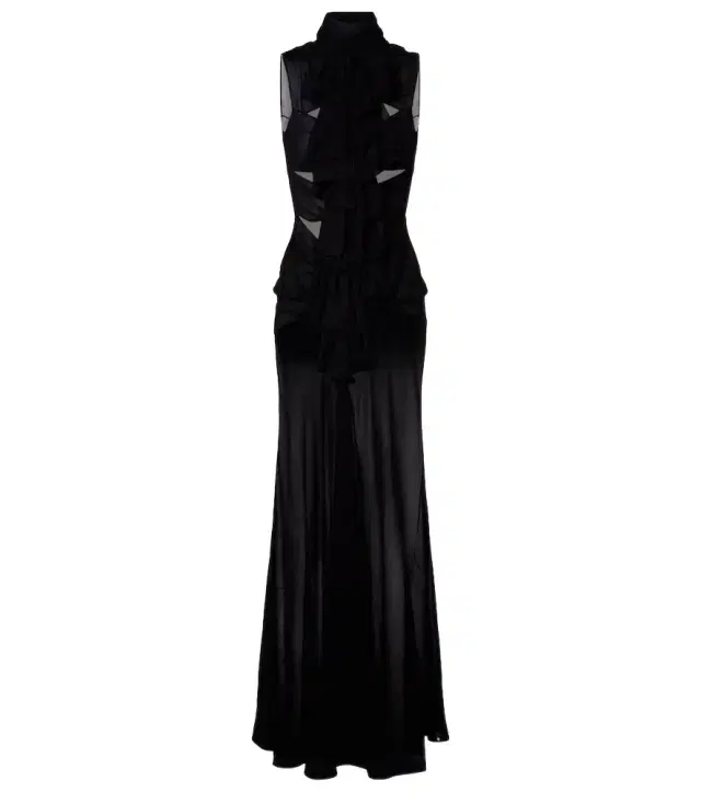 Alaïa Cutout ruffled jersey gown