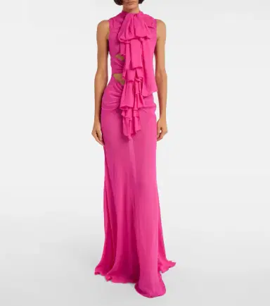 Alaïa Alaïa Cutout ruffled jersey gown | Thumbnail 2