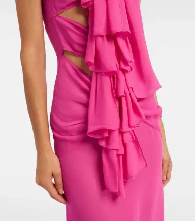 Alaïa Alaïa Cutout ruffled jersey gown | Thumbnail 5