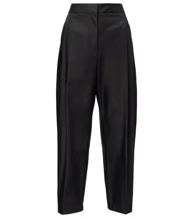 Alaia Alaïa Cropped high-rise satin tapered pants