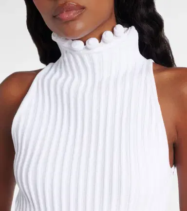 Alaïa Alaïa Ribbed-knit turtleneck midi dress | Thumbnail 4
