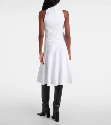 Alaïa Alaïa Ribbed-knit turtleneck midi dress | Thumbnail 5