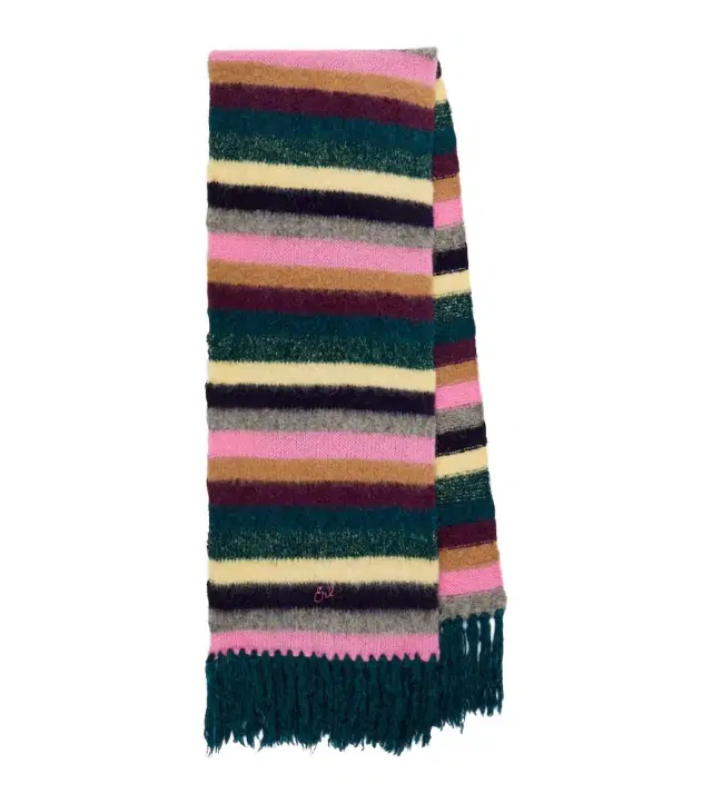 ERL Striped alpaca wool and mohair-blend scarf