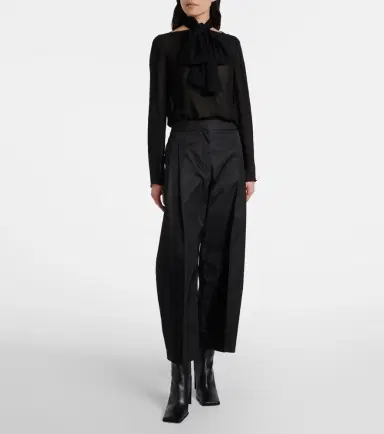 Alaïa Alaïa Sheer tie-neck blouse | Thumbnail 3